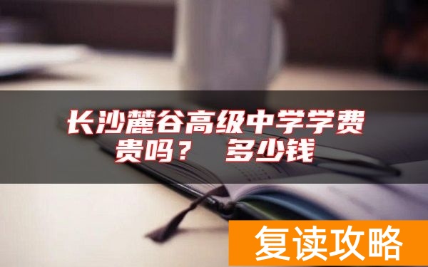 长沙麓谷高级中学学费贵吗？ 多少钱